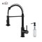 Kibi Aurora Single Handle Pull Down Kitchen Sink Faucet with Soap Dispenser C-KKF2003MB-KSD100MB - alternate 1